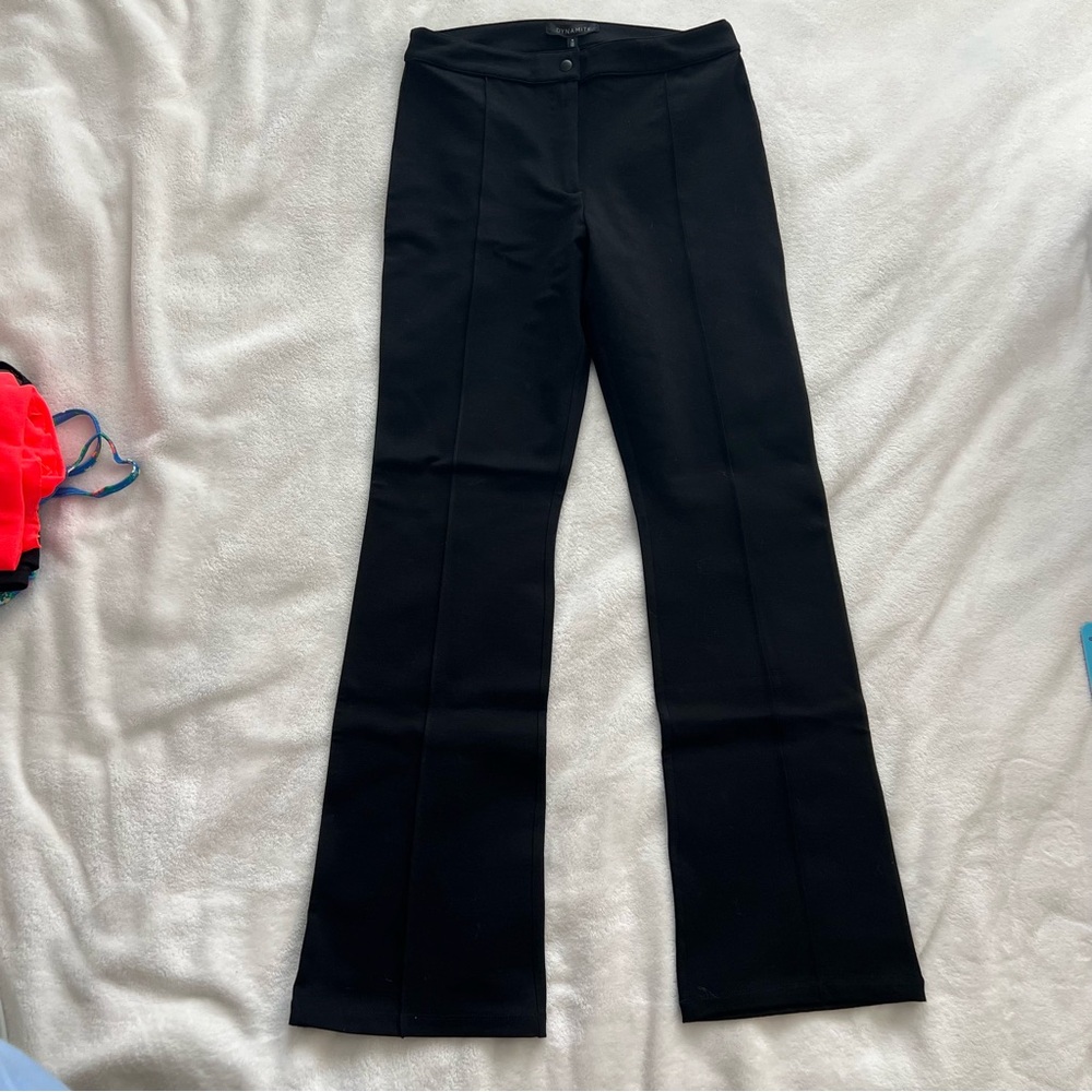 BNWT Dynamite Front Seam Black Flare Legging Pants - Ponte like stretch fabric